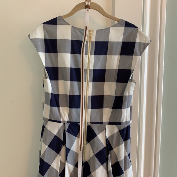 Fit and Flare Gingham Dress with Belt - Picture 7 of 7